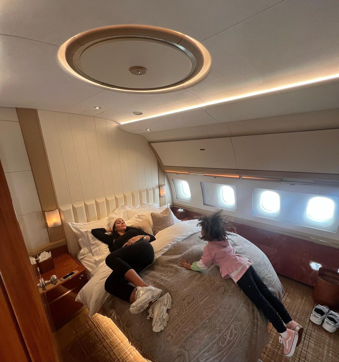 Georgina Ronaldo Shares Photos From Cristiano's Private Jet